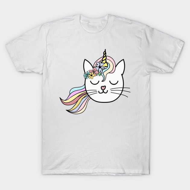 Cute Caticaron T-Shirt by Rishirt